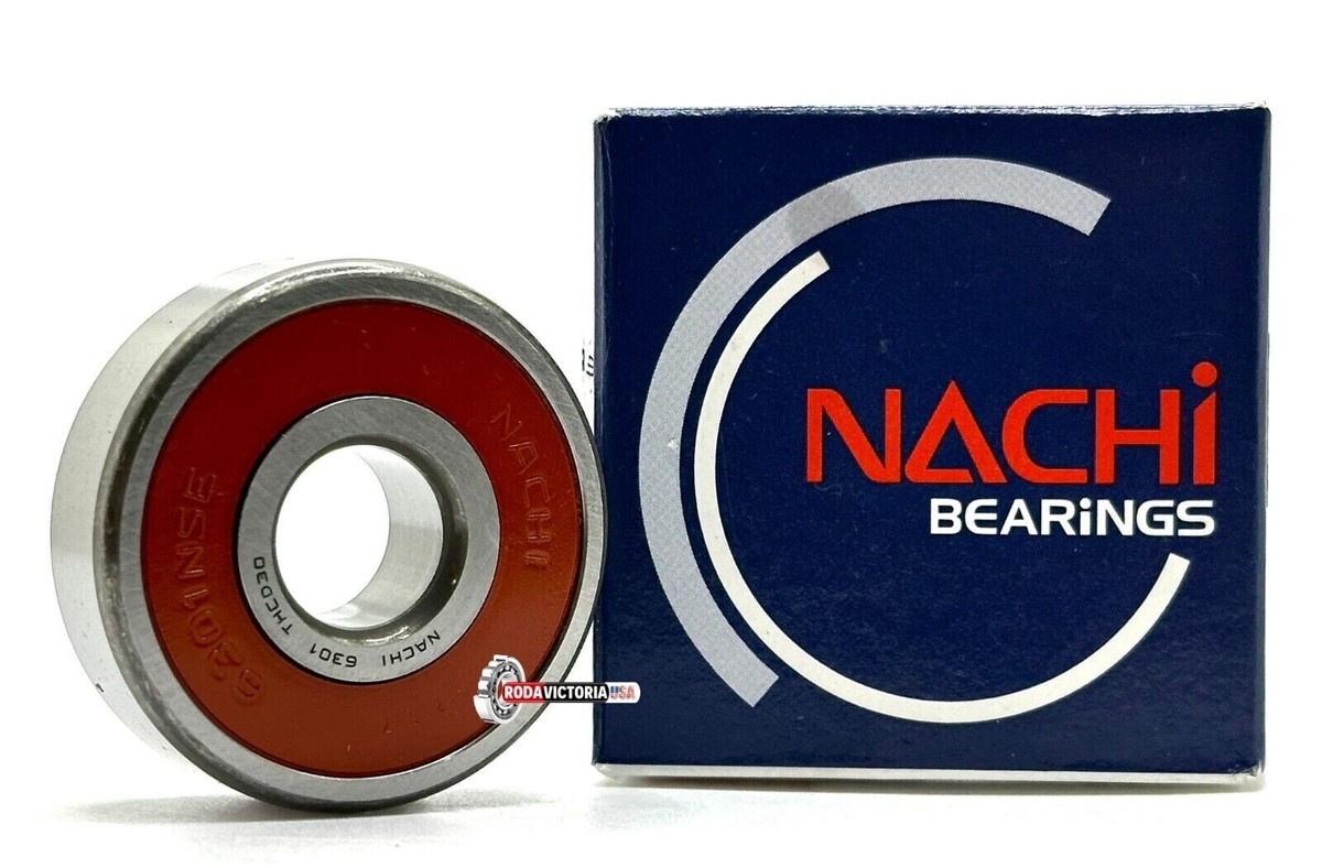 NACHI 6301 2NSE9 CM DEEP GROOVE BALL BEARING, RUBBER SEALED