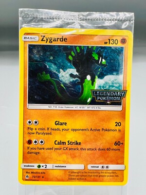 Zygarde Legendary Pokemon 72/131 Forbidden Light Promo Card Sealed