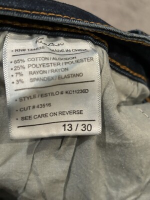 cancan様 KanCan Jeans Womens 13/30 Logo Button Fly Stretch Fringe
