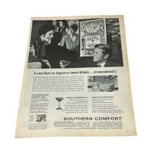 1970 Southern Comfort Improve Most Drinks Original Vintage Print Ad