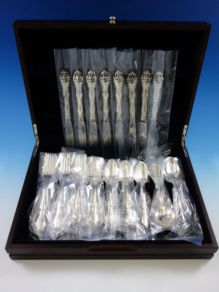 Fontana by Towle Sterling Silver Flatware Set for 8 Service 40 Pieces New - Image 2 of 4