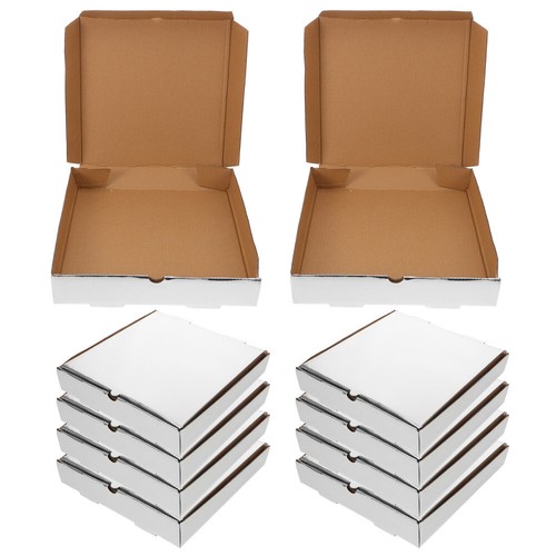 10pcs Takeout Pizza Boxes Bakery Pizza Wrapping Boxes Pizza Take Out Containers - Picture 3 of 12