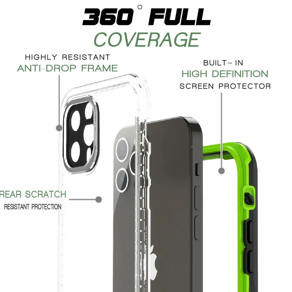 For iPhone 12 Pro Max Case Waterproof 12 Mini Shockproof Snow Screen Protector - Image 4 of 4