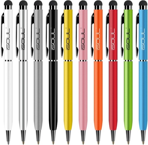 Stylus Pens For Touch Screen iPad iPhone Samsung Phone Tablet 10Pack (Rainbow) - Picture 1 of 7