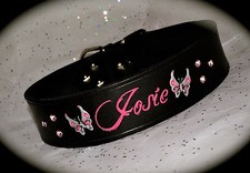 Custom Personalized Leather Dog Collar