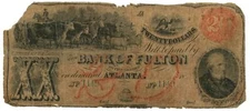 1855 Bank of Fulton Atlanta Georgia $20 GA (L4707)