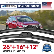 Premium Rubber Beam Wiper Blades fit for 13-16 Subaru Impreza 17-23 Honda CR-V