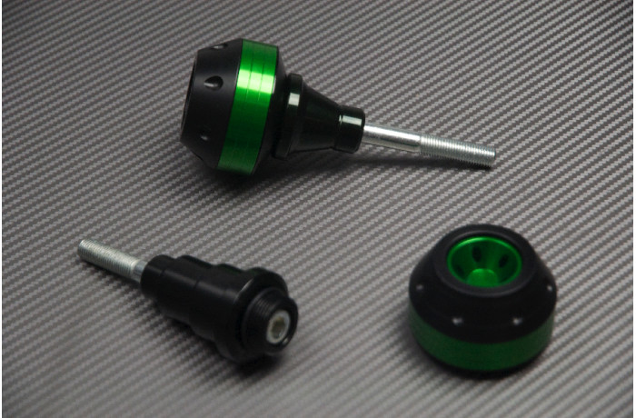Roulettes de protection Kawasaki ZX10R vert pour éviter les bris de cadre 16-20