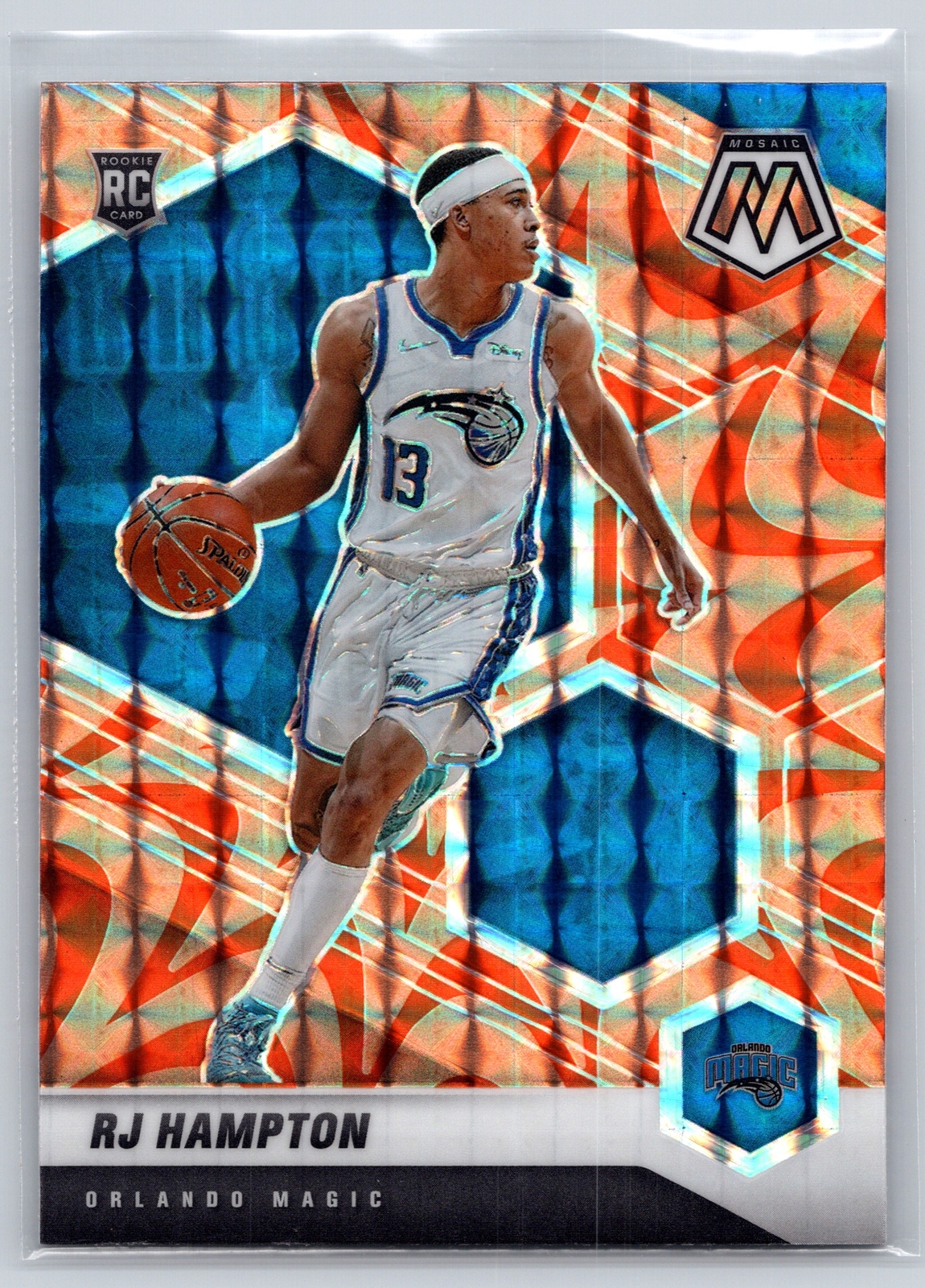 2020-21 Panini Mosaic #233 RJ Hampton Mosaic Reactive Orange
