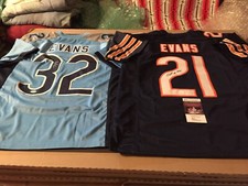 Darrynton Evans Autographed Signed Titans & Bears XL Custom Jerseys - JSA