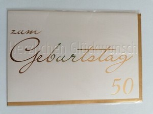 Sehr Edle Geburtstagskarte 50 Geburtstag Karte Gluckwunsch Perlglanz Luxus Gold Ebay