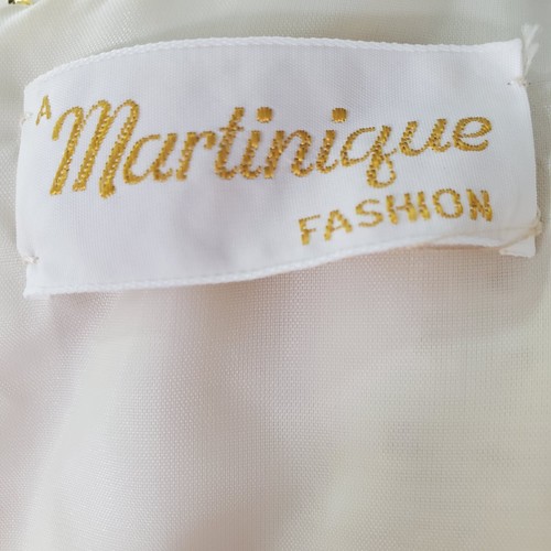 Size 18 Martinique Fashion Vintage 70s 80s Ivory Sequined Formal Evening Gown - Picture 6 of 9