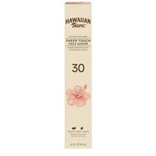 HAWAIIAN TROPIC Sheer Touch Face Sunscreen Serum SPF 30-Hyaluronic Acid - NEW 