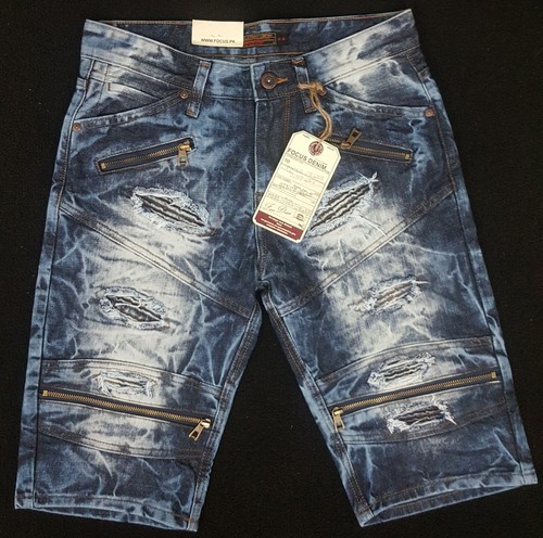 MEN'S DENIM AND TWILL BIKER JEAN SHORTS SIZE: 30 TO 50 - Picture 53 of 101