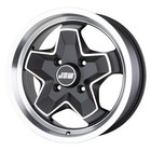 7x15 JBW COOKIES Satin Black HL Wheels Classic VW Beetle 4x130 Set of 4