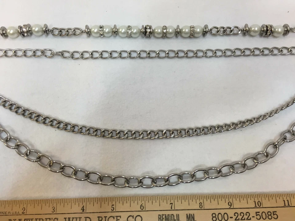 Collar Premier Designs Multi Hilo Instaglam Imitación Placa de Rodio Cristal Foto 4 de 4