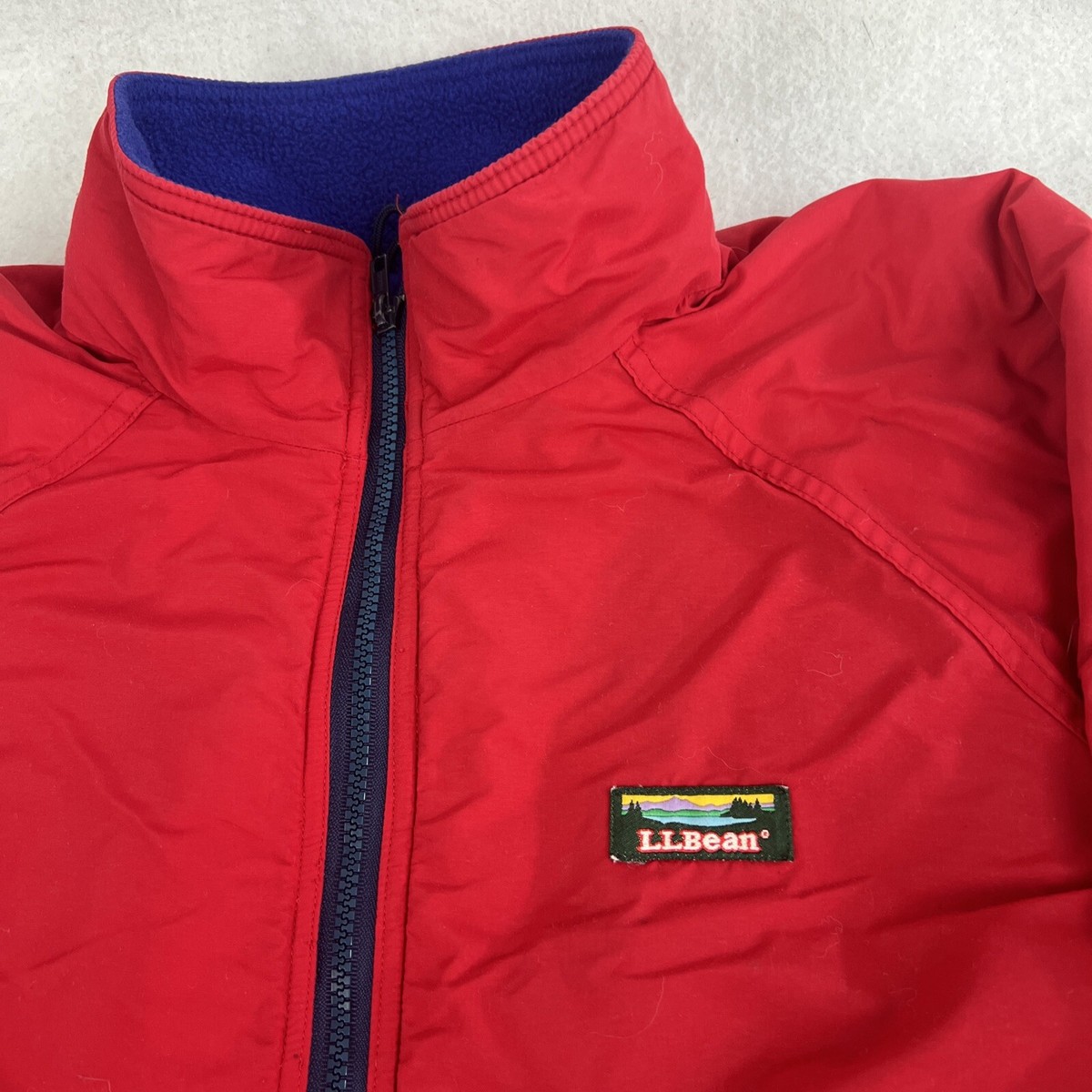 Vintage L.L. Bean Fleece Lined Warm Up Jacket Bomber Sz M 90s | eBay