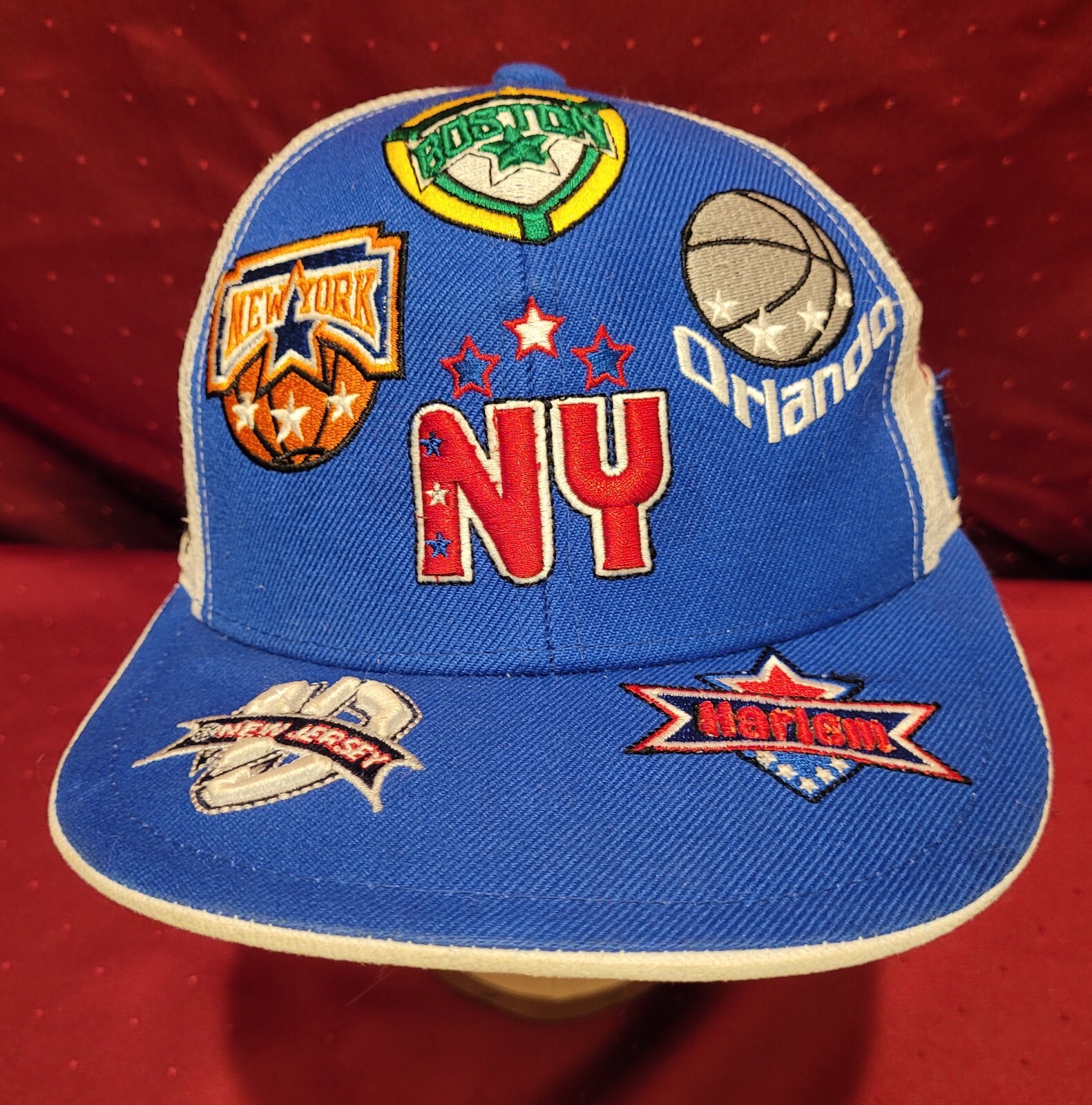 Mega USA NBA All Over Logo Patch Mesh Back Hat Cap Al… Gem