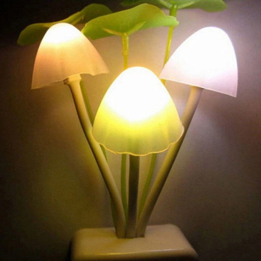 Home Lights Bed Control LED Lamp Colorful Mushroom Light Sensor