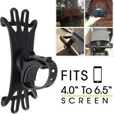 Universal Mobile Phone Holder Silicone For Bike Prams Trolley Clip Phones New UK
