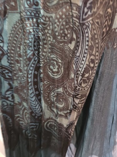Christopher & Banks Sheer Polyester Scarf ~ Black & Teal - Picture 4 of 6