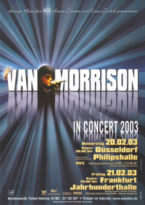 Van Morrison - Down The Road, Düsseldorf & Frankfurt 2003 | Konzertplakat