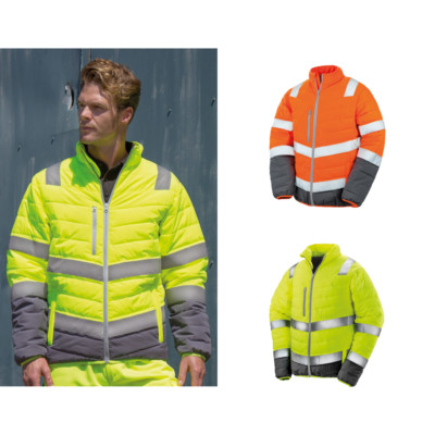 Result Safeguard Soft Padded Safety Jacket R325M - Warm Workwear Reflective Coat