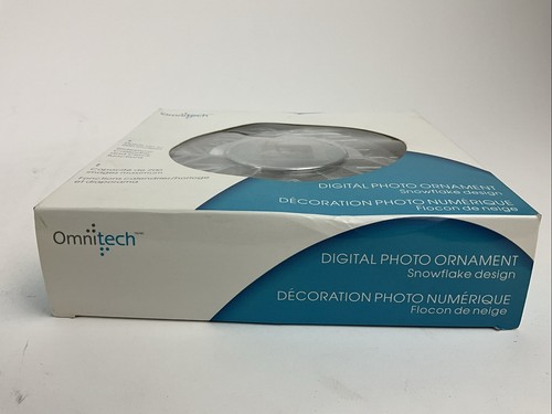 Omnitech Digital Photo Ornament Snowflake Silver Picture Frame w/ USB Cable NEW - Picture 5 of 5