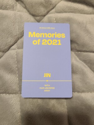 BTS Memories 2021 DVD Official Photocard PC - JIN | eBay