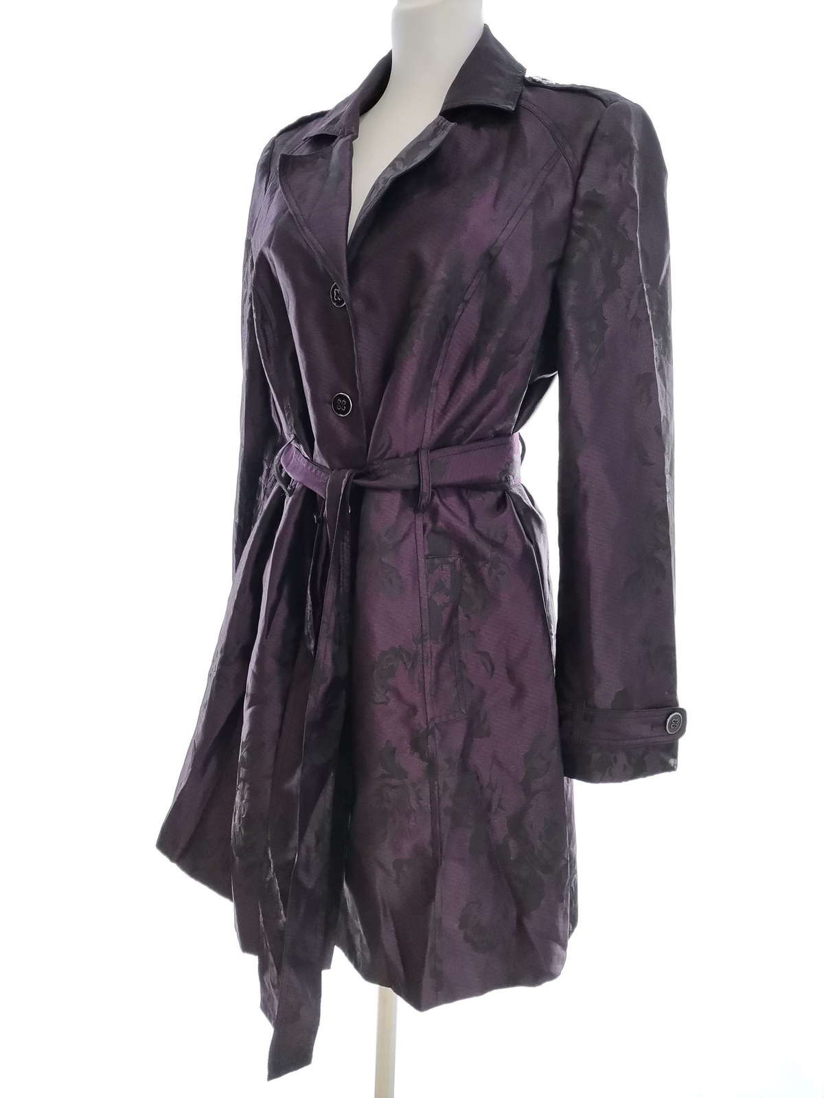 Manteau En Laine Violet - Marque INDIES Taille 40 - Comme Neuf