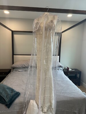 Berta Wedding Dress Ivory Mermaid Style with Lace and Pearl Details 