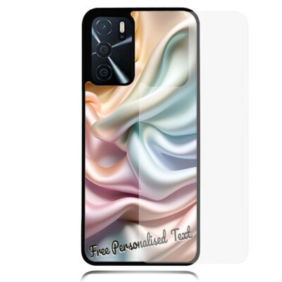 Personalised Text For OPPO Glass Phone Case Series - Abstract Silk Sateen