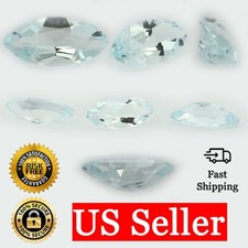 Loose Marquise Cut Genuine Aquamarine Topaz Stone Single Blue Birthstone Shape