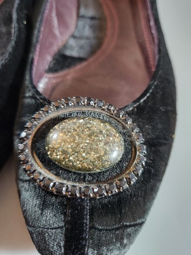 Via Spiga Womens Shoes Sz 5.5 US M Flats black suede Pre-owned - Picture 7 of 7
