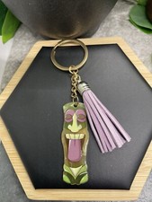 4.5  Gold-tone Tassel 2  Ethnic Enamel Pendant Keychain New Free Ship B4145