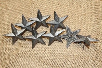2-GIANT STAR NAILS,Clavos,Country And Western Decor,Accents For Wood Projects