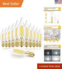Energy-Efficient E12 Candelabra LED Bulbs - 60W Equivalent, 25,000 Hour Lifespan