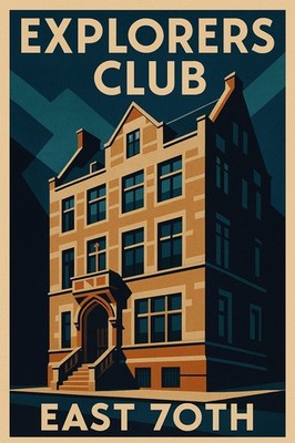 Explorers Club Poster - 1930s USA Design  ️  24x36  200gsm Premium Matte