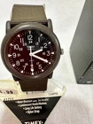 Vintage 90s Timex OD Green 34mm "MacGyver" Camper 24-Hour Quartz Field Watch