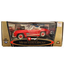 Burago Red Convertible 1957 Mercedes-Benz 300 SL Touring 1:18 Die Cast Car W/Box