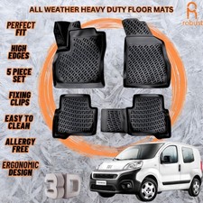3d Molded Car Floor Mats Liners Fits Fiat Fiorino 2020-2025 All Weather Rugs New