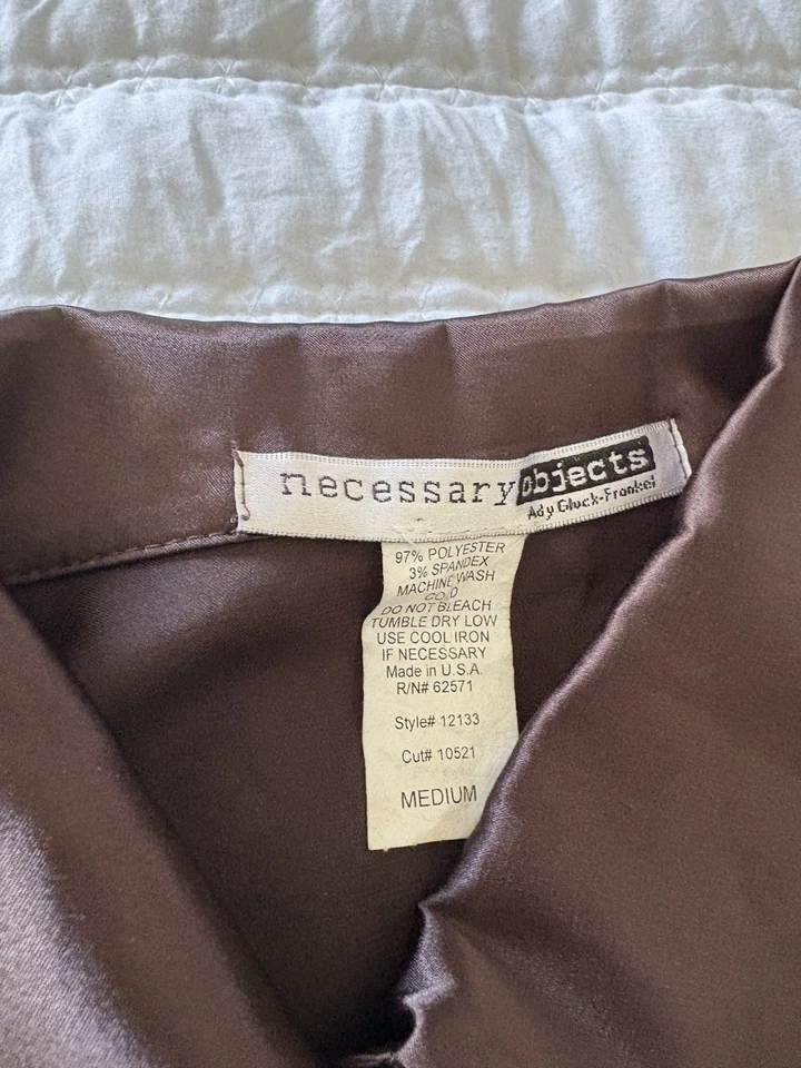 复古 Y2K 必要物品棕色填充袖企业哥特衬衫 M 码 — 第 3/3 张图片