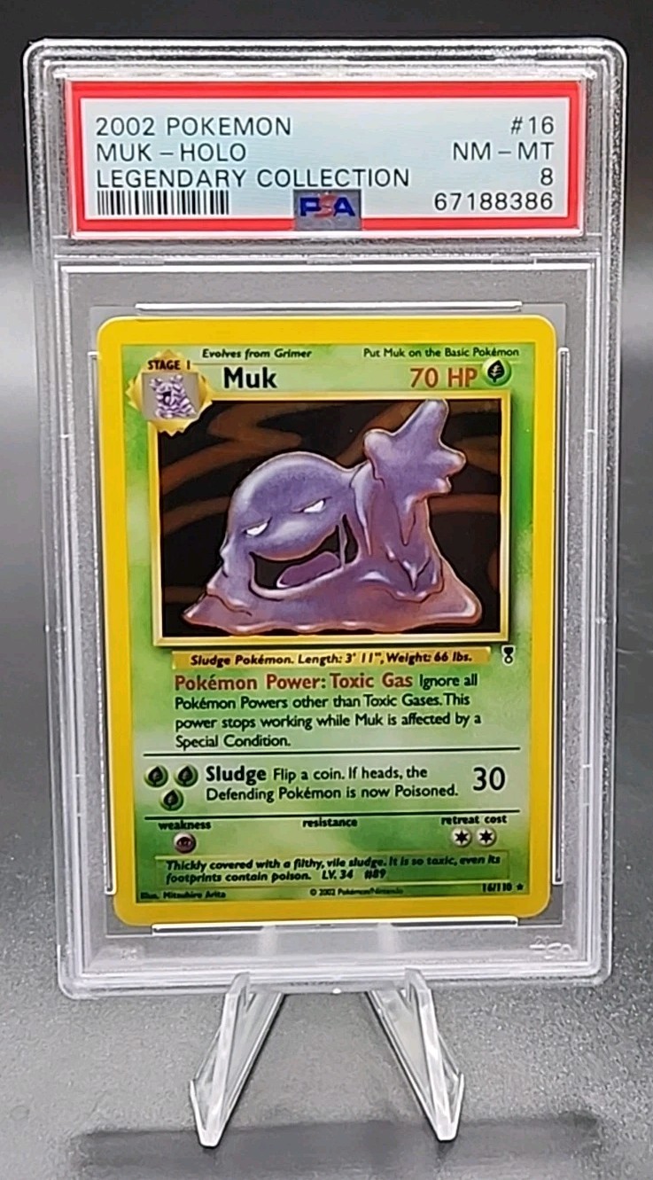 PSA 8 NM-MT 2002 Pokemon Legendary Collection Muk Holo Rare 16/110