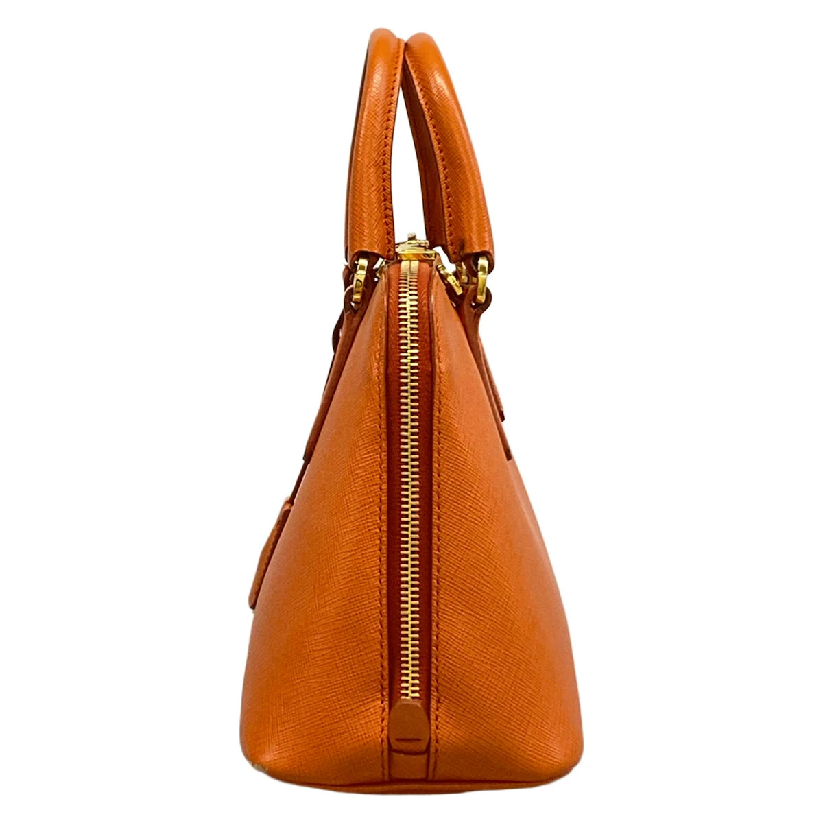 PRADA Promenade Small BL0838 Orange Saffiano Lux (Leather) Handbag