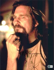 The Big Lebowski Jeff Bridges Signed Autograph 11x14 Photo Beckett BAS The Dude