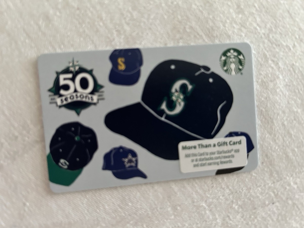 Starbucks 2026 SEATTLE MARINERS Gift Card celebrating 50 seasons