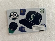 Starbucks 2026 SEATTLE MARINERS Gift Card celebrating 50 seasons