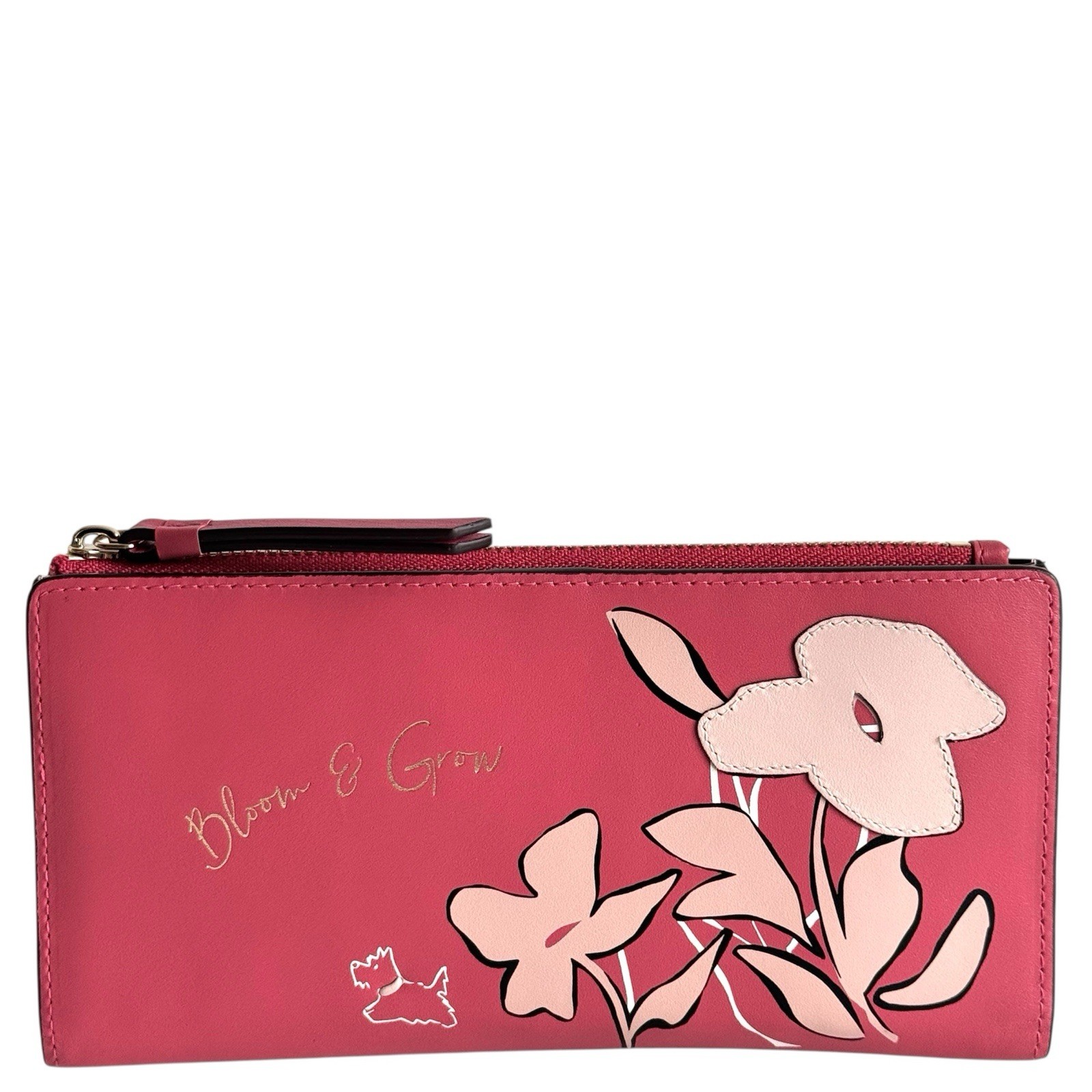 RADLEY Purse Pink Leather Large Coin Card Bifold Wallet - Bloom And Grow RRP £99