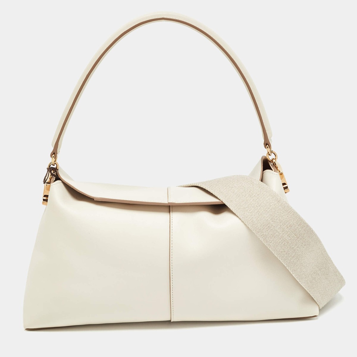 Tods Off White Leather Small T Case Shoulder Bag | eBay