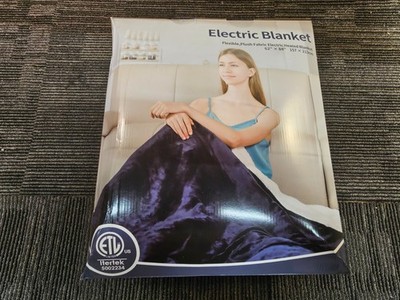 Electric Heated Blanket 62'' x 84'' Super Soft Cozy Flannel with 8 Heating Level